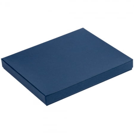 Коробка Overlap, синяя купить с нанесением логотипа оптом на заказ в интернет-магазине Санкт-Петербург