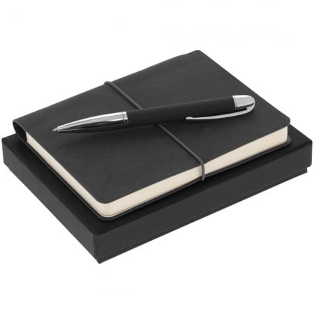 Набор Business Diary Mini, черный купить с нанесением логотипа оптом на заказ в интернет-магазине Санкт-Петербург