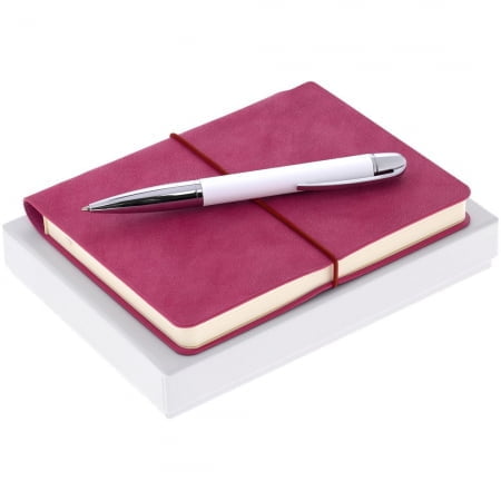 Набор Business Diary Mini, розовый купить с нанесением логотипа оптом на заказ в интернет-магазине Санкт-Петербург