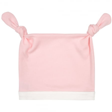 Шапочка детская Baby Prime, розовая с молочно-белым купить с нанесением логотипа оптом на заказ в интернет-магазине Санкт-Петербург