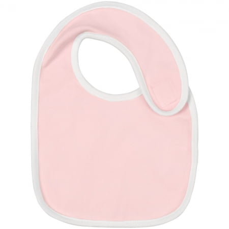 Нагрудник детский Baby Prime, розовый с молочно-белым купить с нанесением логотипа оптом на заказ в интернет-магазине Санкт-Петербург
