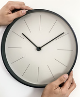 Часы настенные Willow, серо-бежевые купить с нанесением логотипа оптом на заказ в интернет-магазине Санкт-Петербург