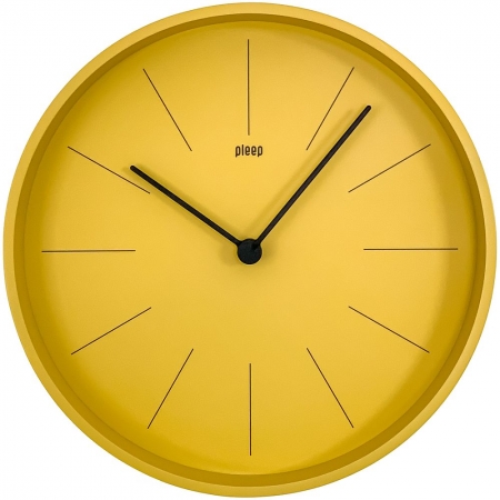 Часы настенные Ozzy, желтые купить с нанесением логотипа оптом на заказ в интернет-магазине Санкт-Петербург