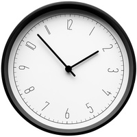 Часы настенные Onika, белые с черным купить с нанесением логотипа оптом на заказ в интернет-магазине Санкт-Петербург