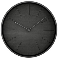 Часы настенные Plato, черное дерево купить с нанесением логотипа оптом на заказ в интернет-магазине Санкт-Петербург