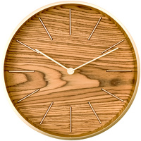 Часы настенные Oscar, дуб купить с нанесением логотипа оптом на заказ в интернет-магазине Санкт-Петербург