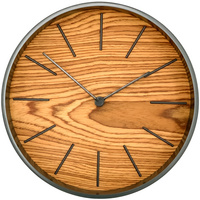 Часы настенные Largo, дуб купить с нанесением логотипа оптом на заказ в интернет-магазине Санкт-Петербург