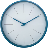 Часы настенные Moon, голубые купить с нанесением логотипа оптом на заказ в интернет-магазине Санкт-Петербург