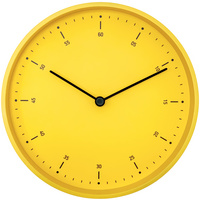 Часы настенные Cleo, желтые купить с нанесением логотипа оптом на заказ в интернет-магазине Санкт-Петербург