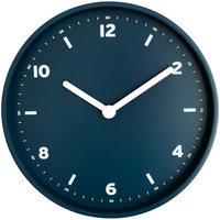 Часы настенные Kipper, синие купить с нанесением логотипа оптом на заказ в интернет-магазине Санкт-Петербург