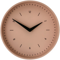 Часы настенные Peddy, пыльно-розовые купить с нанесением логотипа оптом на заказ в интернет-магазине Санкт-Петербург