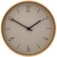 Часы настенные Jewel, серо-бежевые купить с нанесением логотипа оптом на заказ в интернет-магазине Санкт-Петербург