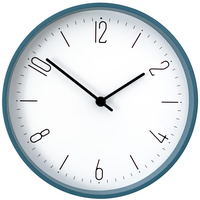 Часы настенные Floyd, голубые с белым купить с нанесением логотипа оптом на заказ в интернет-магазине Санкт-Петербург