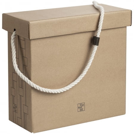 Коробка Very Marque, большая, крафт купить с нанесением логотипа оптом на заказ в интернет-магазине Санкт-Петербург