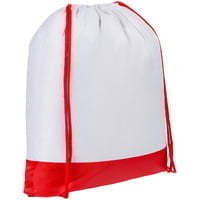 Рюкзак детский Classna, белый с красным купить с нанесением логотипа оптом на заказ в интернет-магазине Санкт-Петербург