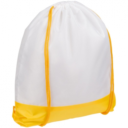 Рюкзак детский Classna, белый с желтым купить с нанесением логотипа оптом на заказ в интернет-магазине Санкт-Петербург