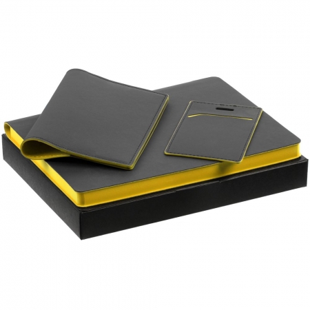 Набор Multimo, черный с желтым купить с нанесением логотипа оптом на заказ в интернет-магазине Санкт-Петербург