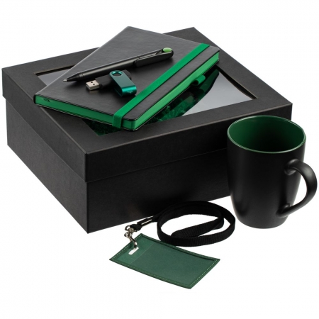 Набор Ton Memory Maxi, черный с зеленым купить с нанесением логотипа оптом на заказ в интернет-магазине Санкт-Петербург