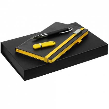 Набор Ton Memory, черный с желтым купить с нанесением логотипа оптом на заказ в интернет-магазине Санкт-Петербург