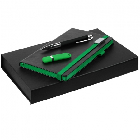 Набор Ton Memory, черный с зеленым купить с нанесением логотипа оптом на заказ в интернет-магазине Санкт-Петербург