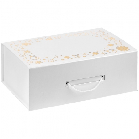 Коробка New Year Case, белая купить с нанесением логотипа оптом на заказ в интернет-магазине Санкт-Петербург