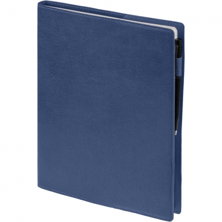 Ежедневник в суперобложке Brave Book, недатированный, синий купить с нанесением логотипа оптом на заказ в интернет-магазине Санкт-Петербург