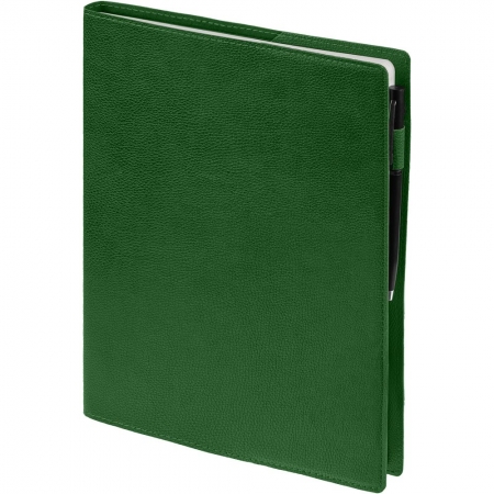 Ежедневник в суперобложке Brave Book, недатированный, зеленый купить с нанесением логотипа оптом на заказ в интернет-магазине Санкт-Петербург