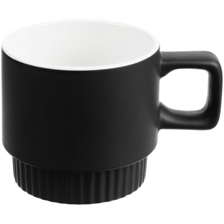 Кружка Forma Linea, черная купить с нанесением логотипа оптом на заказ в интернет-магазине Санкт-Петербург