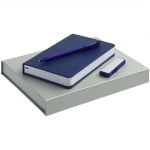 Набор Basis Mini: ежедневник, флешка и ручка, синий