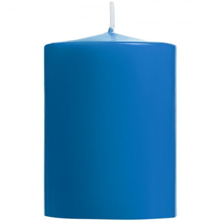 Свеча Lagom Care, синяя купить с нанесением логотипа оптом на заказ в интернет-магазине Санкт-Петербург