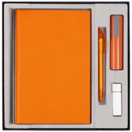 Набор Kroom Memory, оранжевый купить с нанесением логотипа оптом на заказ в интернет-магазине Санкт-Петербург