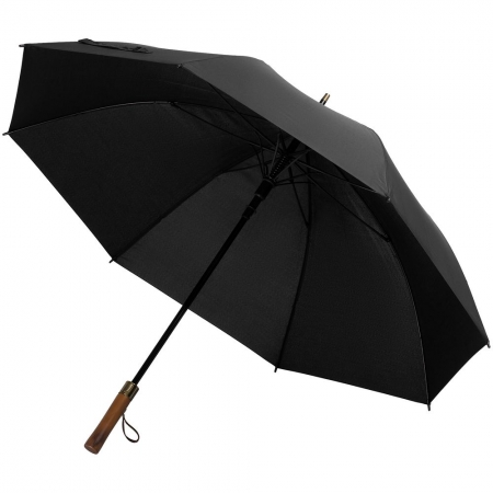 Зонт-трость Represent, черный купить с нанесением логотипа оптом на заказ в интернет-магазине Санкт-Петербург