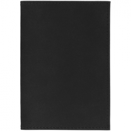 Обложка для паспорта Nubuk, черная купить с нанесением логотипа оптом на заказ в интернет-магазине Санкт-Петербург