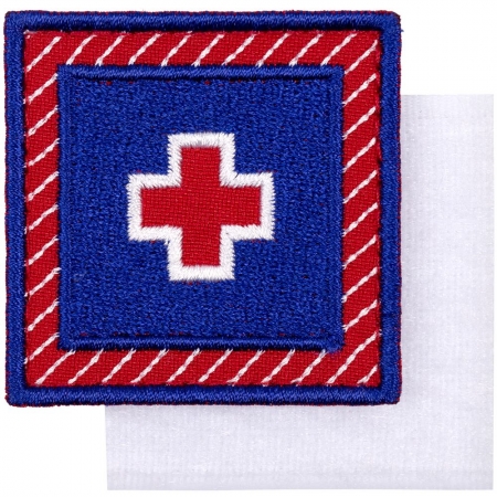 Шеврон на липучке «Красный крест» купить с нанесением логотипа оптом на заказ в интернет-магазине Санкт-Петербург