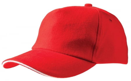 Бейсболка Unit Classic, красная с белым кантом купить с нанесением логотипа оптом на заказ в интернет-магазине Санкт-Петербург