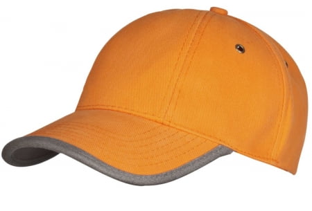Бейсболка Unit Trendy, оранжевая с серым купить с нанесением логотипа оптом на заказ в интернет-магазине Санкт-Петербург