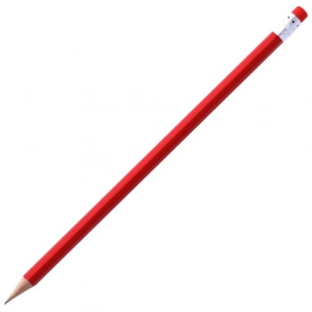 Карандаш простой Triangle с ластиком, красный купить с нанесением логотипа оптом на заказ в интернет-магазине Санкт-Петербург