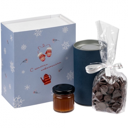 Набор чайный Christmas Tea Party, синий купить с нанесением логотипа оптом на заказ в интернет-магазине Санкт-Петербург