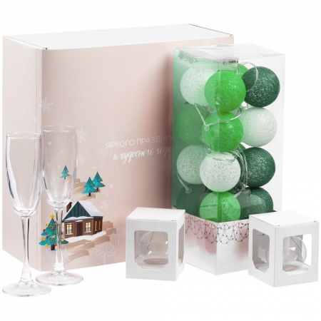 Набор Merry Moments для шампанского, зеленый купить с нанесением логотипа оптом на заказ в интернет-магазине Санкт-Петербург