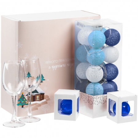 Набор Merry Moments для вина, синий купить с нанесением логотипа оптом на заказ в интернет-магазине Санкт-Петербург