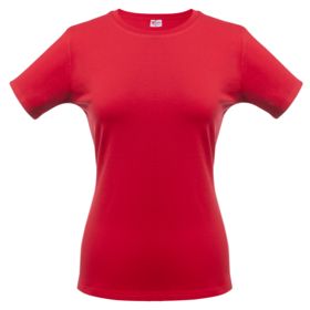 Футболка женская T-bolka Stretch Lady, темно-красная купить с нанесением логотипа оптом на заказ в интернет-магазине Санкт-Петербург