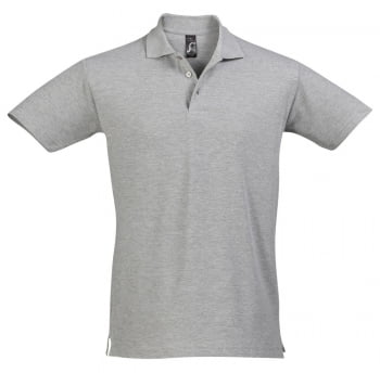 Рубашка поло мужская SPRING 210, серый меланж купить с нанесением логотипа оптом на заказ в интернет-магазине Санкт-Петербург