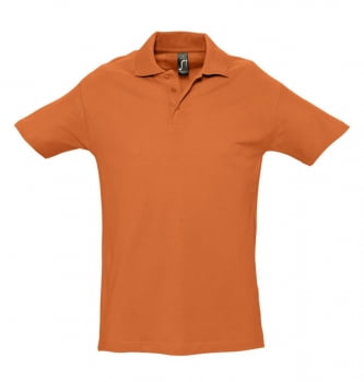 Рубашка поло мужская SPRING 210, оранжевая купить с нанесением логотипа оптом на заказ в интернет-магазине Санкт-Петербург