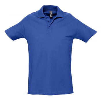 Рубашка поло мужская SPRING 210, ярко-синяя (royal) купить с нанесением логотипа оптом на заказ в интернет-магазине Санкт-Петербург