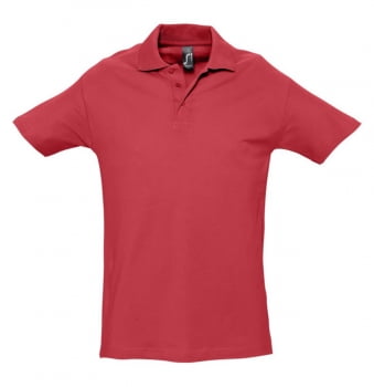 Рубашка поло мужская SPRING 210, красная купить с нанесением логотипа оптом на заказ в интернет-магазине Санкт-Петербург