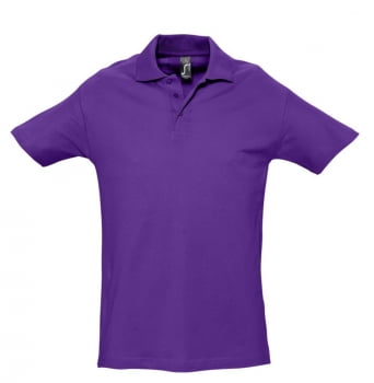 Рубашка поло мужская SPRING 210, темно-фиолетовая купить с нанесением логотипа оптом на заказ в интернет-магазине Санкт-Петербург
