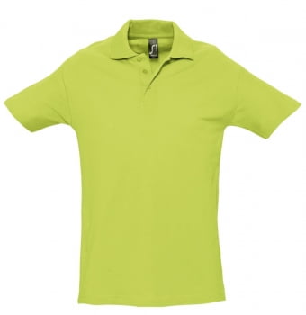 Рубашка поло мужская SPRING 210, зеленое яблоко купить с нанесением логотипа оптом на заказ в интернет-магазине Санкт-Петербург