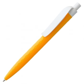 Ручка шариковая Prodir QS01 PMP-P, оранжевая с белым купить с нанесением логотипа оптом на заказ в интернет-магазине Санкт-Петербург