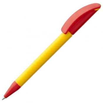 Ручка шариковая Prodir DS3 TPP Special, желтая с красным купить с нанесением логотипа оптом на заказ в интернет-магазине Санкт-Петербург