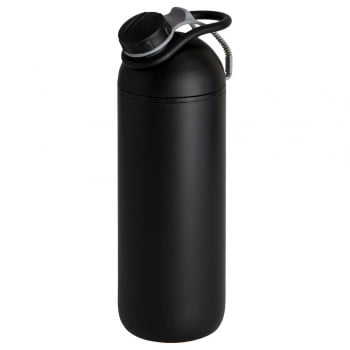 Бутылка для воды fixFlask, черная купить с нанесением логотипа оптом на заказ в интернет-магазине Санкт-Петербург